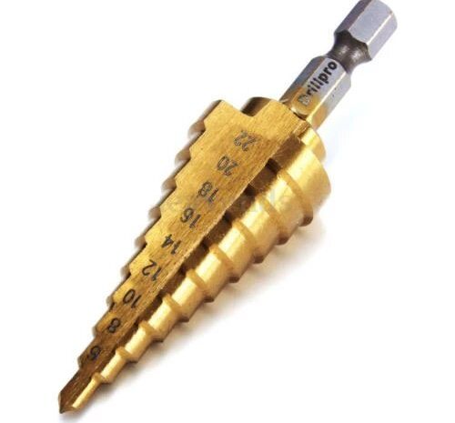 Broca de taladro hexagonal HSS 4241 de 4-22MM